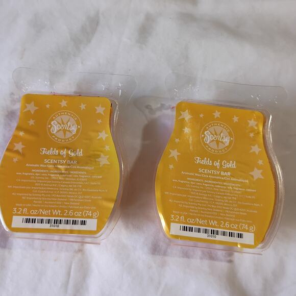 Scentsy Bar FIELDS OF GOLD 3.2 oz Authentic(Set of 2) scented wax - Picture 1 of 3